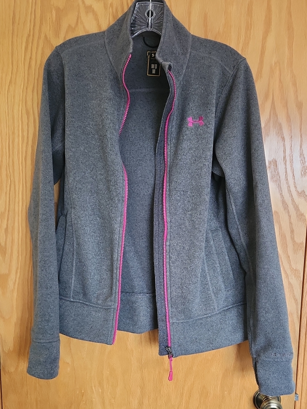 Under Armour Storm Gray Jacket with Pink Accents